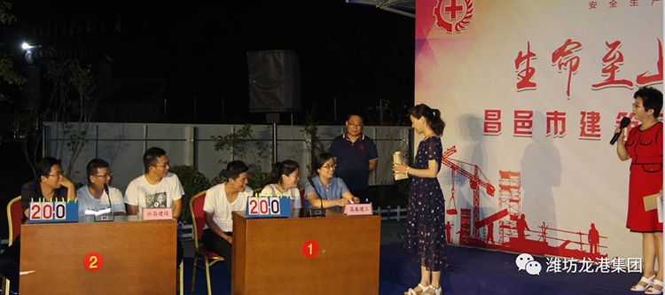 “昌邑市建筑工程安全知識競賽”在龍港?育秀園項目現(xiàn)場舉辦并取得圓滿成功！